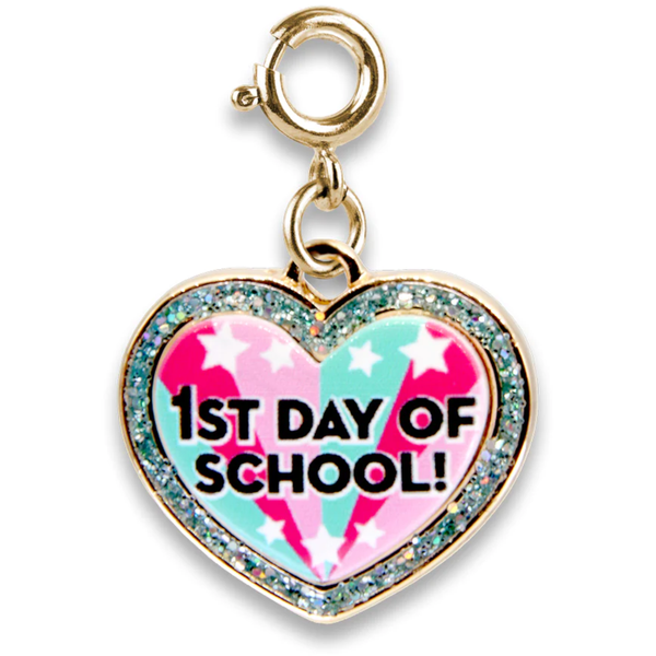CHARM IT! Gold Glitter First Day of School Charm
