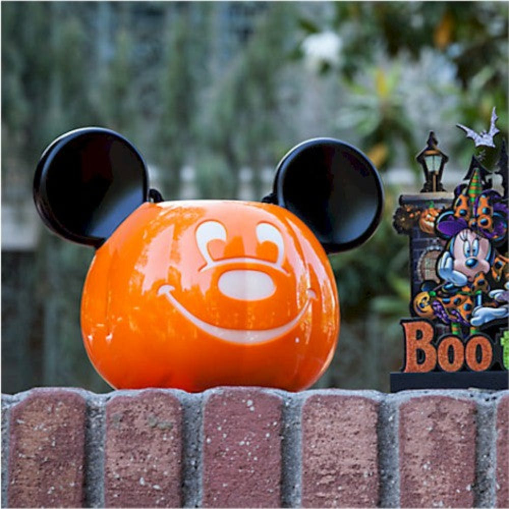 disney mickey mouse jack-o'-lantern faux succulent light-up planter Disney Light-Up Jack O'Lantern Mickey Mouse Trick or Treat Bucket – bandbcollectibles.com