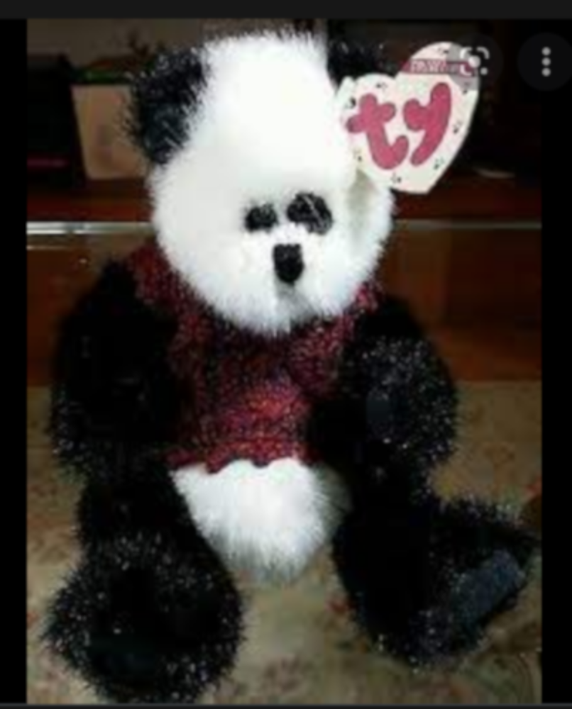 Checkers panda hot sale beanie baby