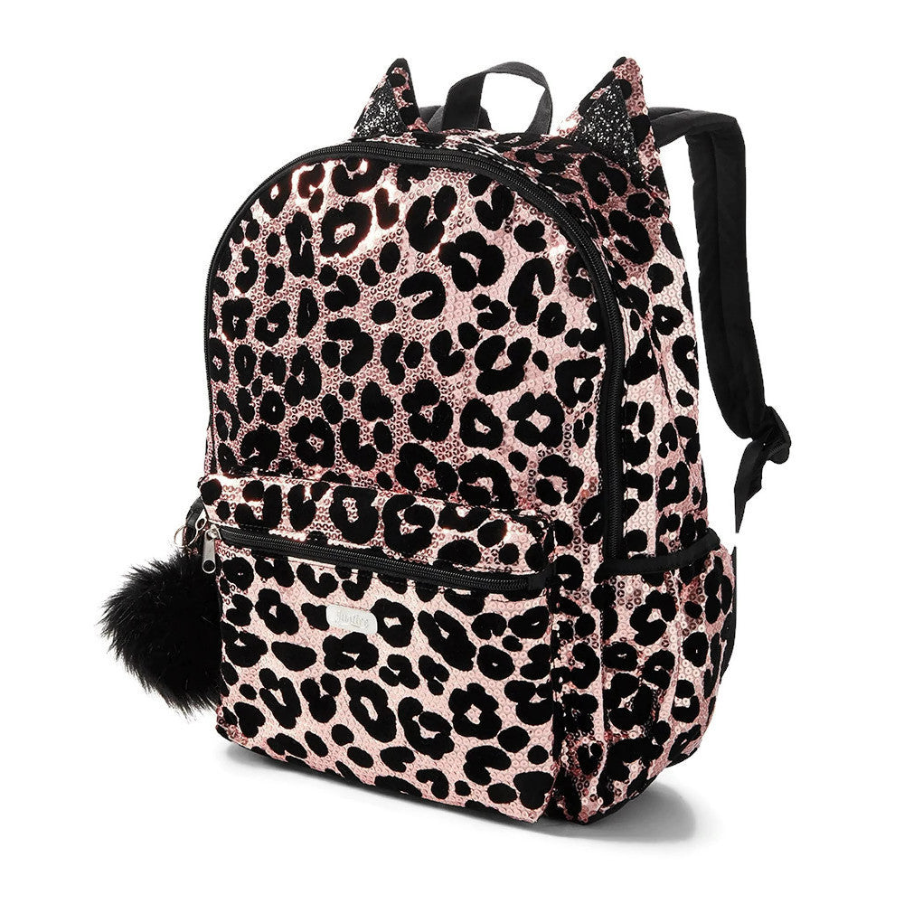 Justice Cheetah Sequin Backpack –