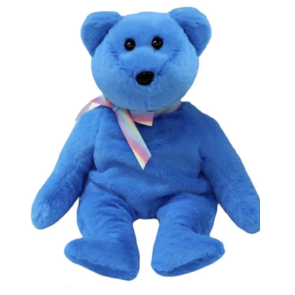 Ty Beanie Babies Blue Teddy II - Bear (Trade Show Exclusive)