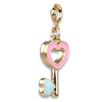 CHARM IT! Gold Heart Key Charm