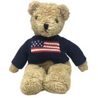 Ty Classic Curly - Bear (USA Flag Sweater)