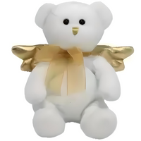 Ty Beanie Babies Jubilant - Angel Bear Gold (Cracker Barrel Exclusive)