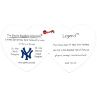 Ty Beanie Buddies Legend - Bear (NY Yankees Exclusive + Game Day Ticket)