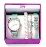 Justice Mint Kitty Watch & Bracelet Set