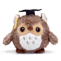 Burton & Burton Round Graduation Owl with Black Cap 9"