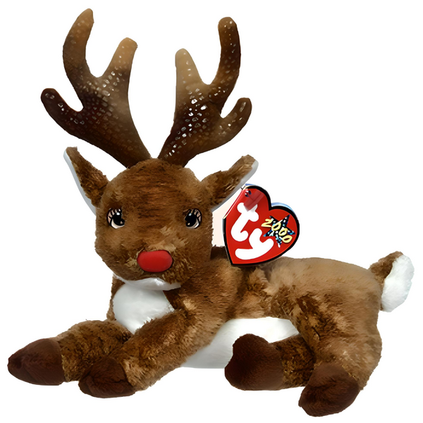 Ty Beanie Babies Roxie - Reindeer (Red Nose)
