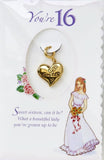 Growing Up Girls Charm - Age 16 Heart Package