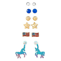 Justice Stores Americorn Earrings - 6 Pack