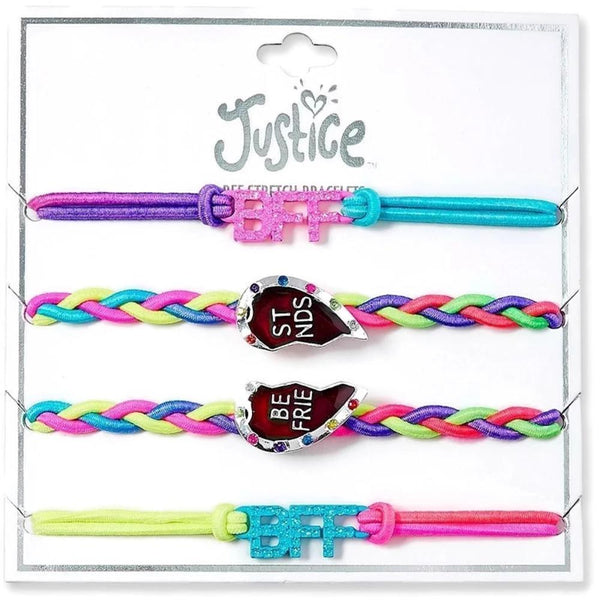 Justice BFF Mood & Rainbow Bracelet - 4 Pack