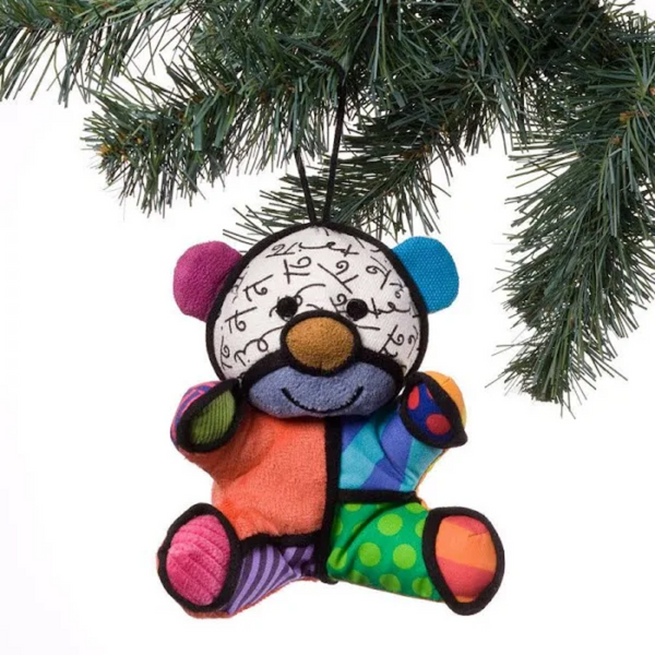 Britto Mini Festive Bear Ornament