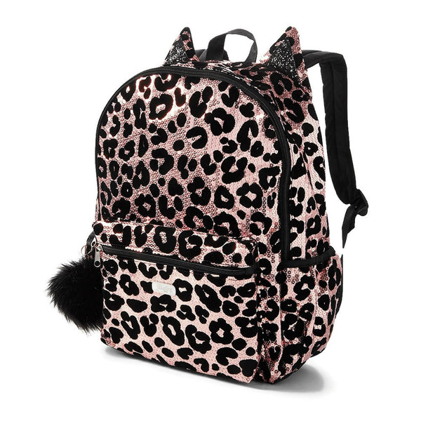 Justice Cheetah Sequin Backpack –