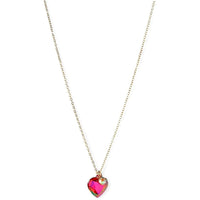 Justice Stores Crystal Heart Pendant Necklace Red Hot Rio