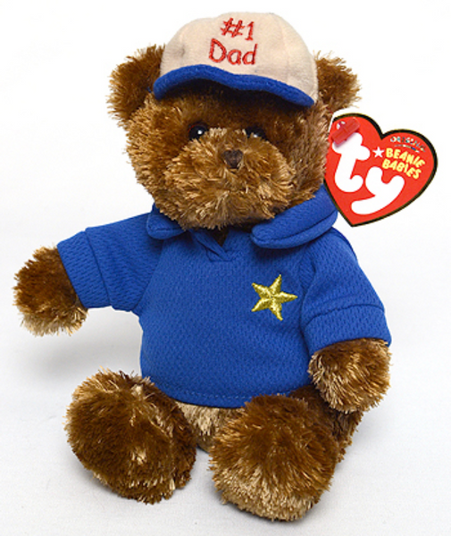 Ty Beanie Babies Dear Dad Bear Hallmark Gold Crown Exclusive