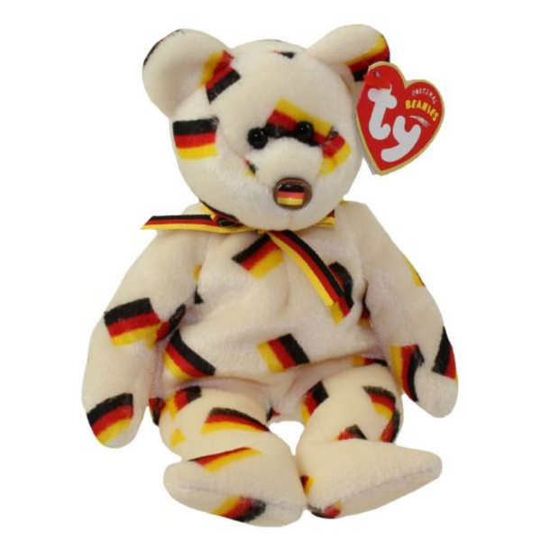 Ty Beanie Babies Deutschland Bear Flag Nose German Exclusive bandbcollectibles