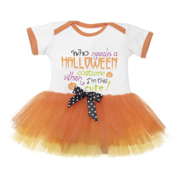 Ganz Tutu Cute Diaper Shirt Tutu - Who needs a Halloween Costume When I'm this Cute