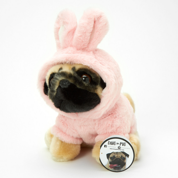 Doug the Pug Pink Bunny