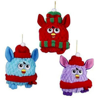 Furby Furry 3-1/2" Christmas Ornament Set