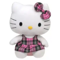 Ty Hello Kitty - Pink Tartan Large