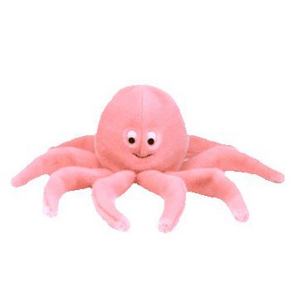 Ty Beanie Babies Inky Octopus Pink bandbcollectibles