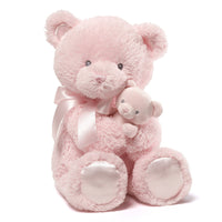 Gund Momma & Baby Bear Rattle Pink