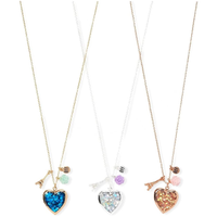 Justice Stores Paris BFF Sparkle Locket Pendant Necklaces - 3 Pack