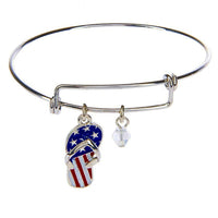 Ganz Patriotic Dangle Bangle Flip Flop