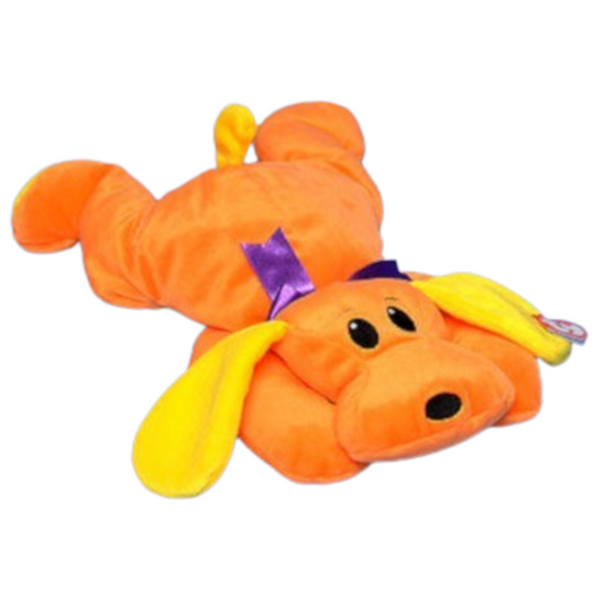 Ty Pillow Pals Woof Dog Orange and Yellow bandbcollectibles