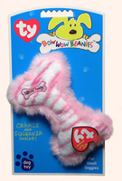 Ty Bow Wow Beanies - Pink Stripe Bone (Small)