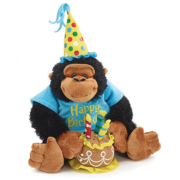 Burton & Burton Plush Musical Birthday Monkey 12"