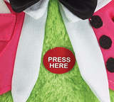 Burton & Burton Plush Kissing Frog Button