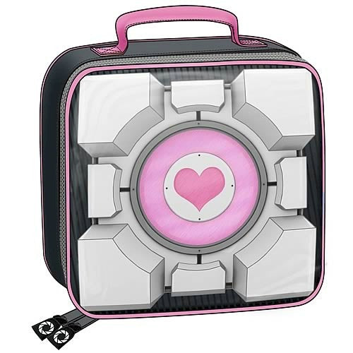 Portal 2 Weighted Companion Cube Soft Tote Bag Lunch Box