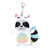 Justice Raccoon Under Cover Plush Keychain