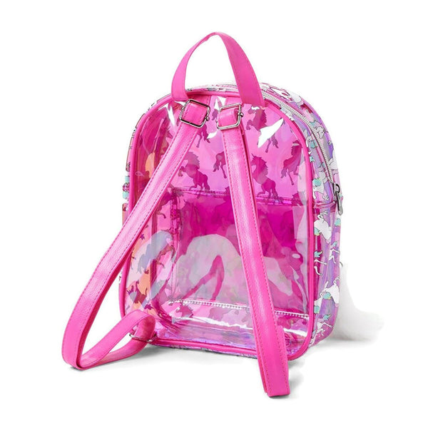 Justice Transparent Unicorn Mini Backpack –