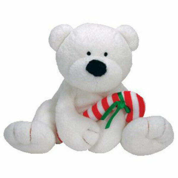 Ty Pluffies Candy Cane Polar Bear