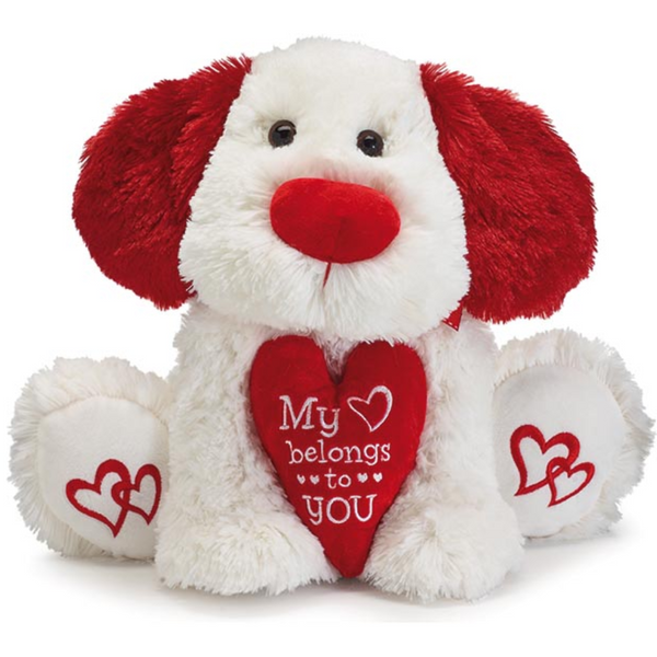 Burton & Burton Valentine Puppy Plush Holding Heart