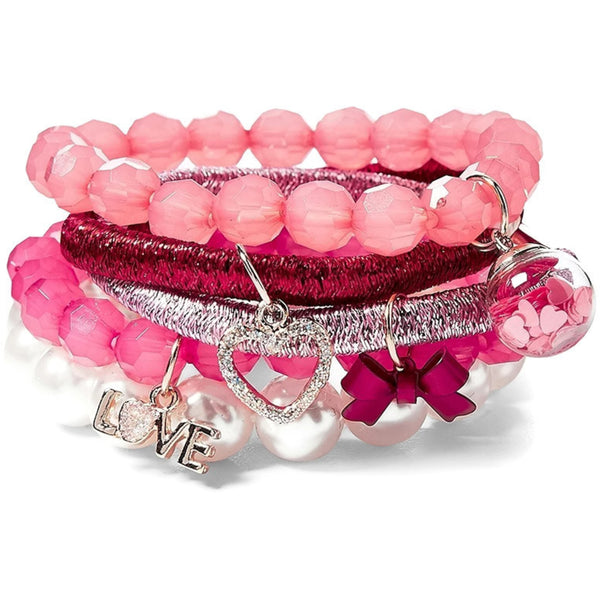 Valentines Stretch Bracelets - 5 Pack