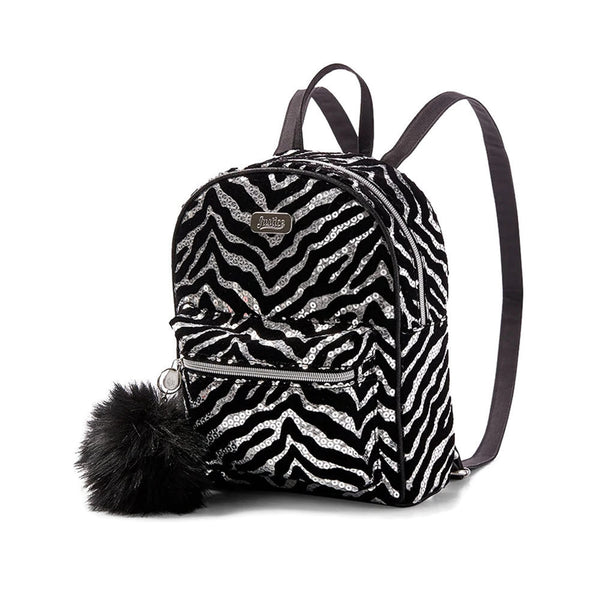 Justice Zebra Sparkle Mini Backpack –